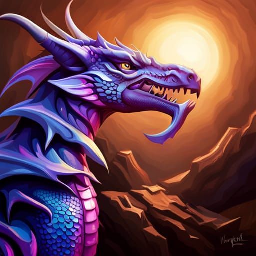 purple dragon - AI Generated Artwork - NightCafe Creator