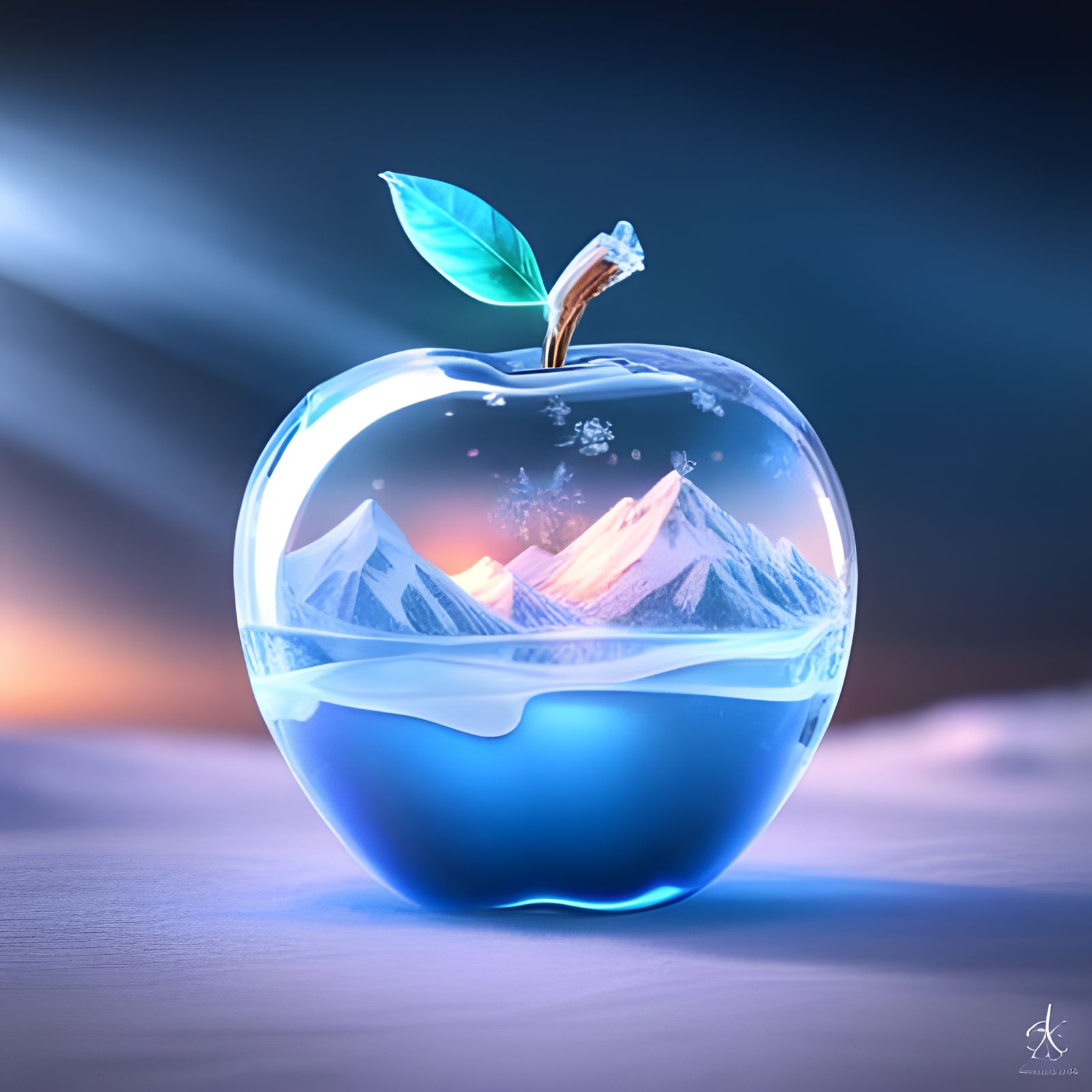 Apple Snowglobe  by @GeoJewel