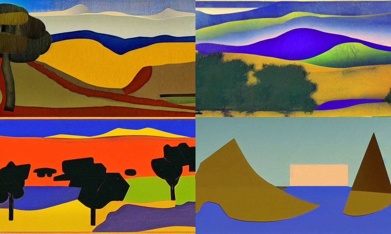 Landscape in the style of Dada