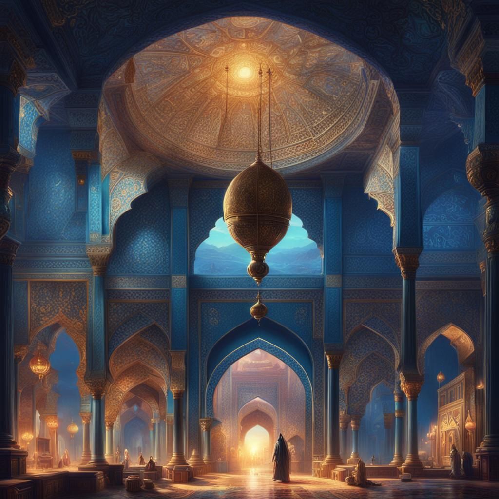 A Desert Palace at Night
