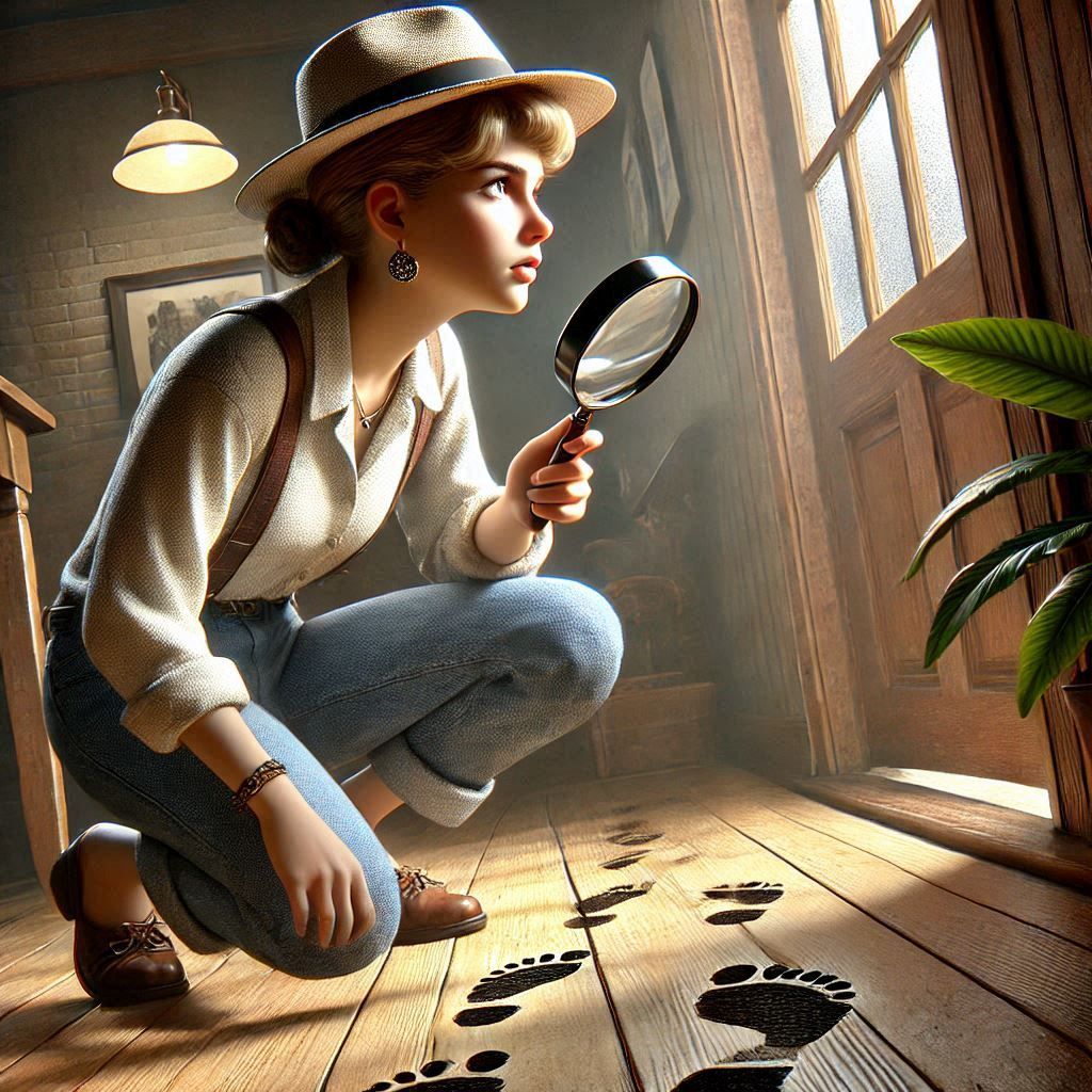 Nancy Drew, Teenage Sleuth, solving another mystery.
