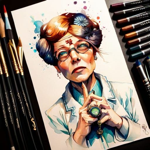 Portrait of a female scientist  by @undefined