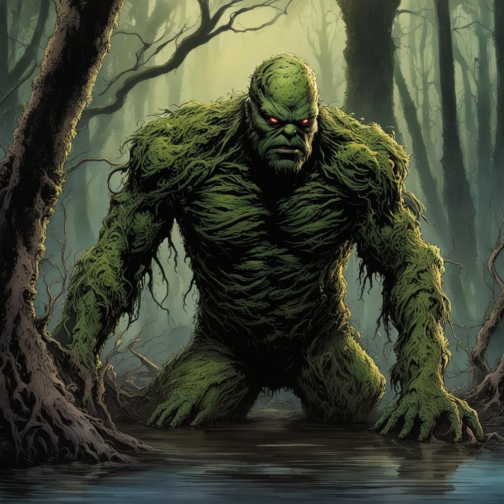 swamp thing in the swamp - AI Generated Artwork - NightCafe Creator