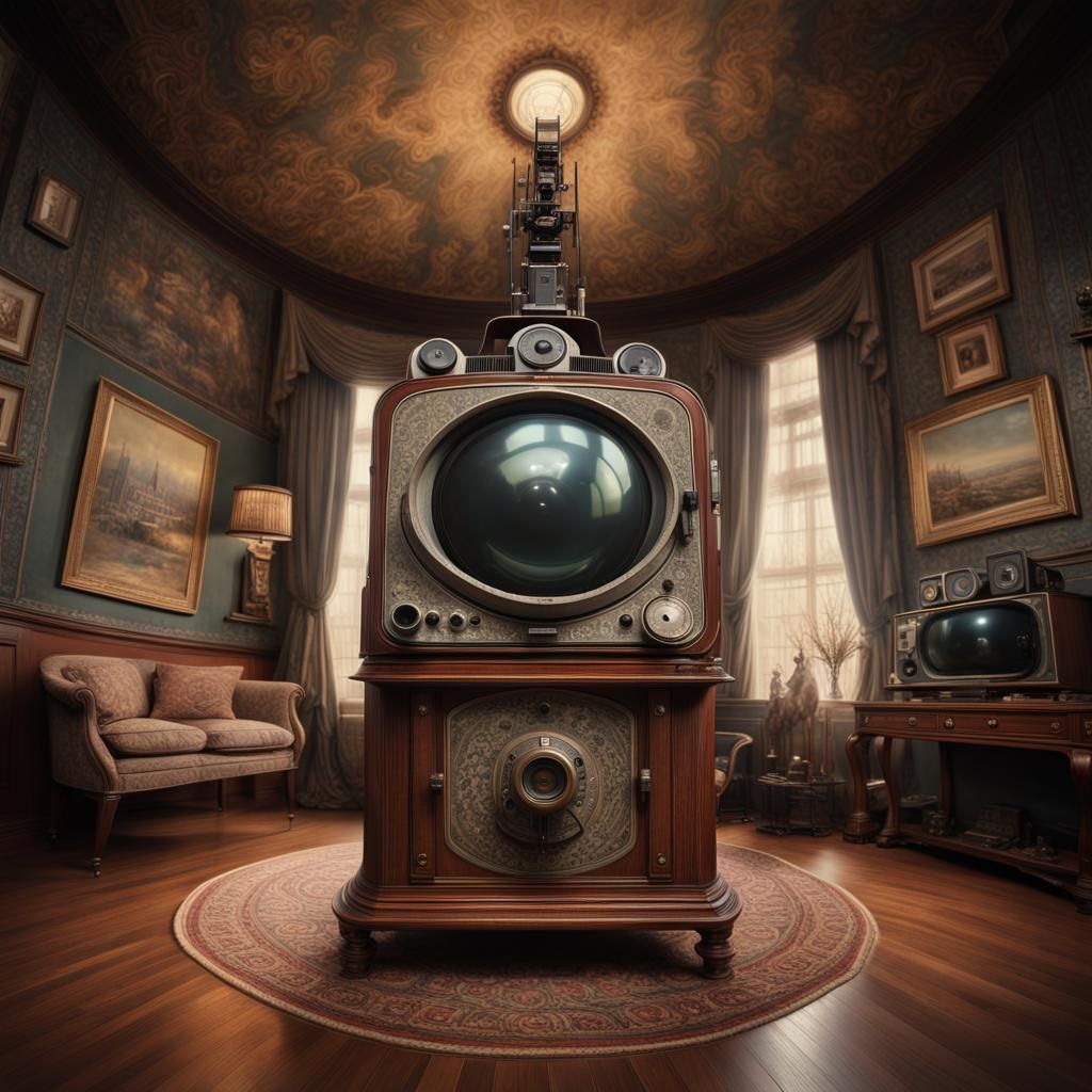 Daily Challenge #521: Vintage Technology ("Vintage 1920s Television Receivers")  by @Dragonfly Rain