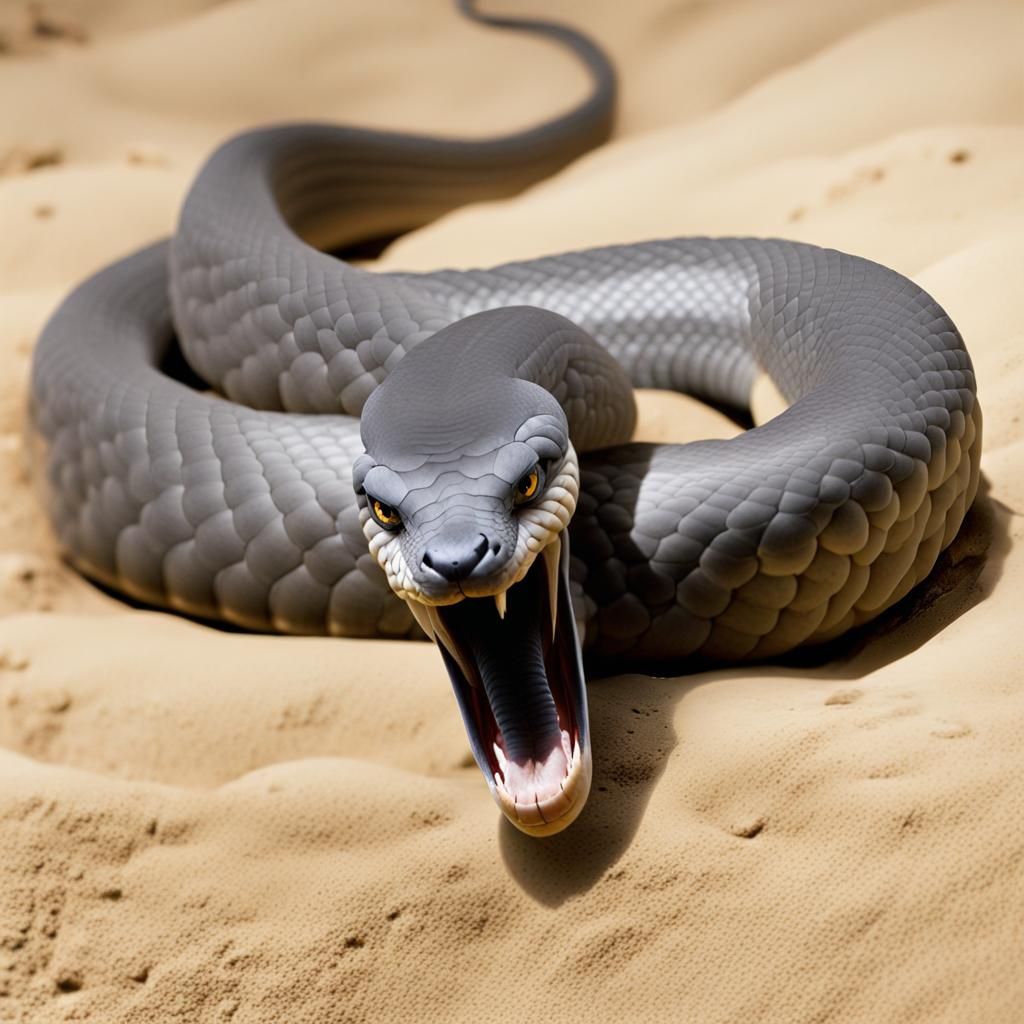 black mamba, striking