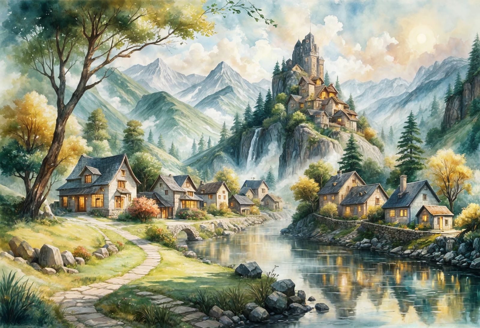 Mountain Village  by @Sharonjoy