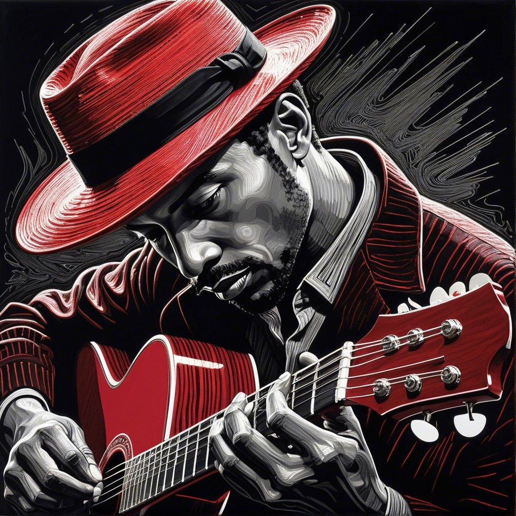 A Django Solo of Crimson Melody [ with Haiku ]