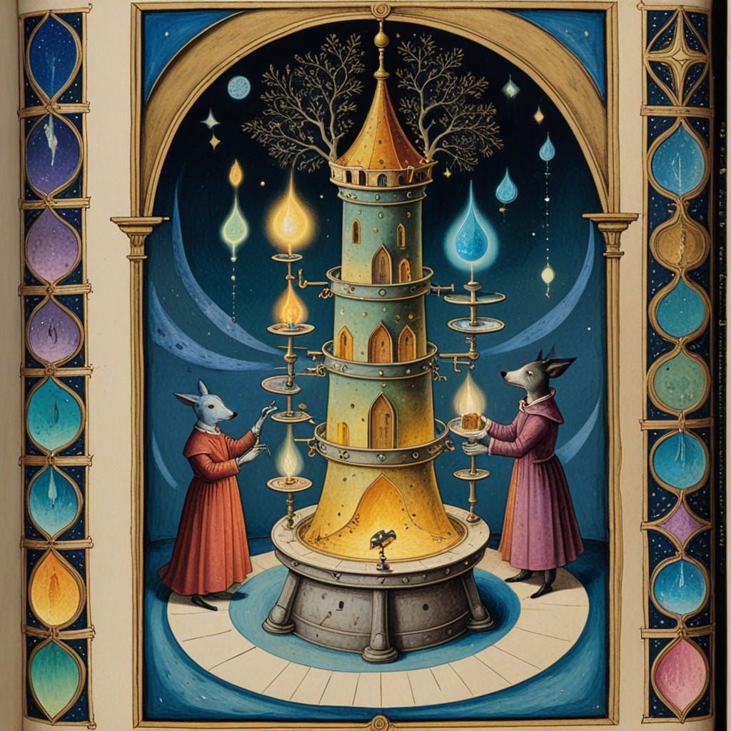 Alchemist in Tower Transforms Lead to Gold in an Iridescent...