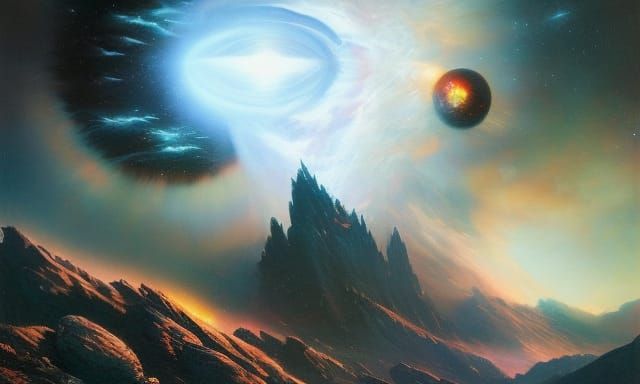 inconceivable otherworldly massive cthulu god rising from a ...