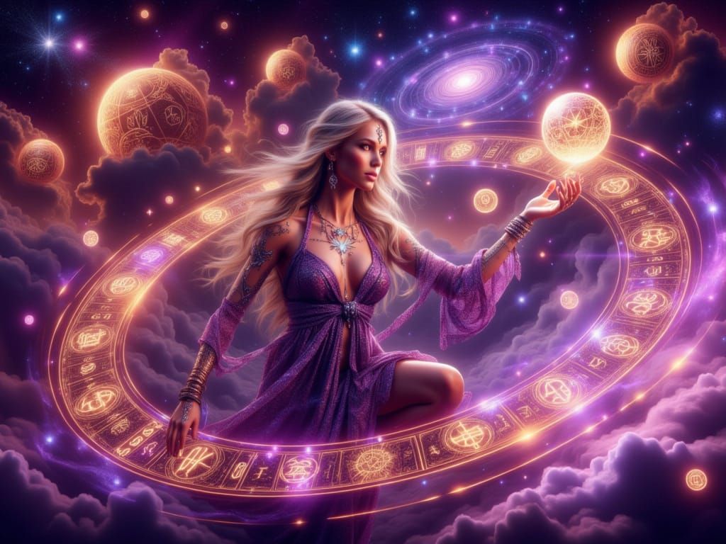 <lora:FiosRuneMagic:1.0> Brianna, Cosmic Sorceress