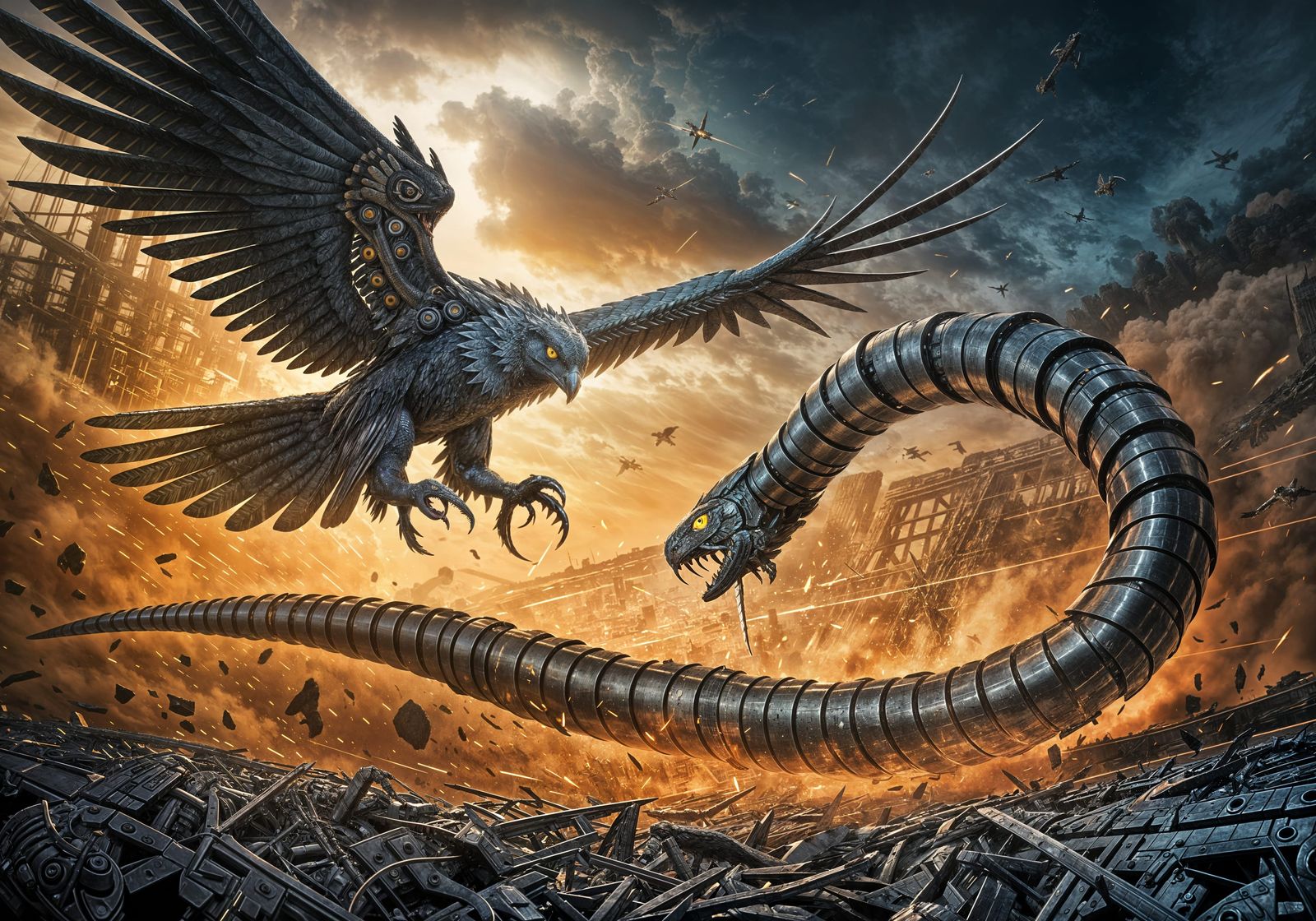 Falcon vs Serpent  by @Matej