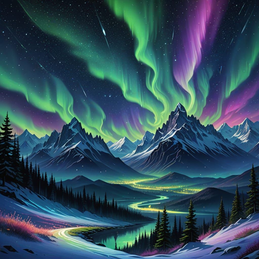 Aurora Borealis  by @Alfred Stephens