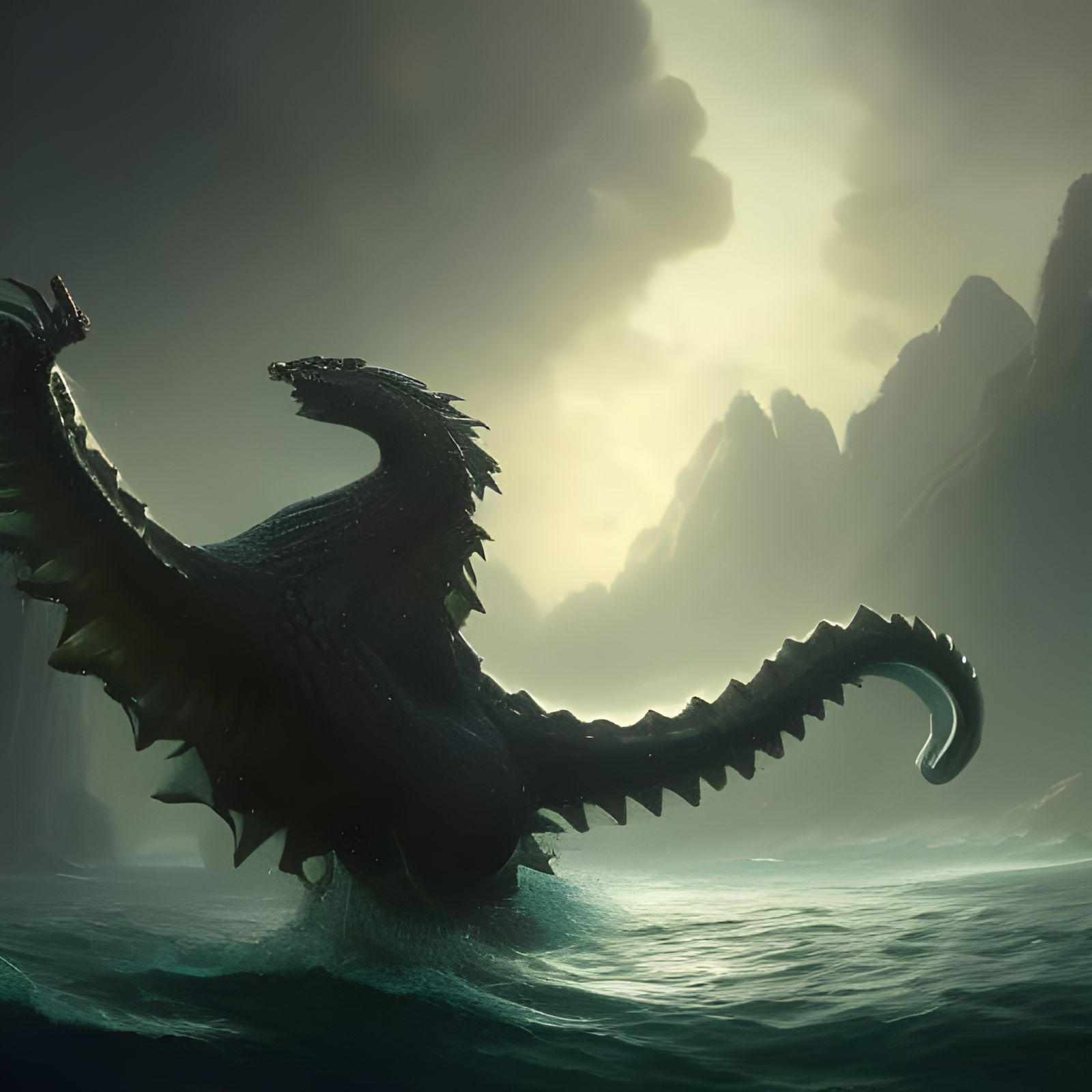 Mythical animal, water animal, Hydra - AI Generated Artwork - NightCafe ...