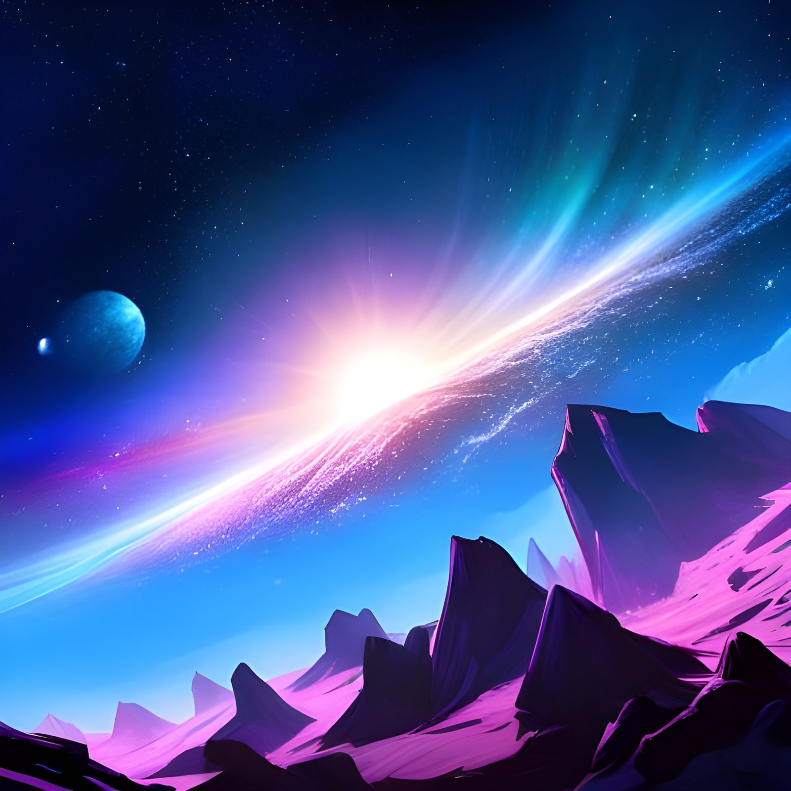 View froma distant purple planet  by @Purple Orion 