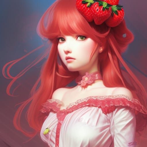 miss. Strawberry shortcake in a Strawberry dress - AI Generated Artwork ...