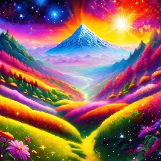 Radiant Hills - with "Vibrant Fantasy" 1.5 Lora