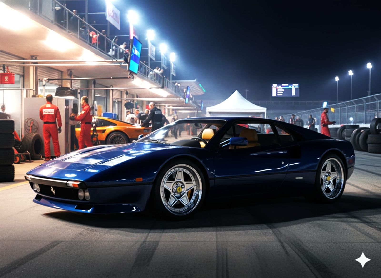 1990s Ferrari 368 (Fictional Model), Midnight Blue Pearl, ni...