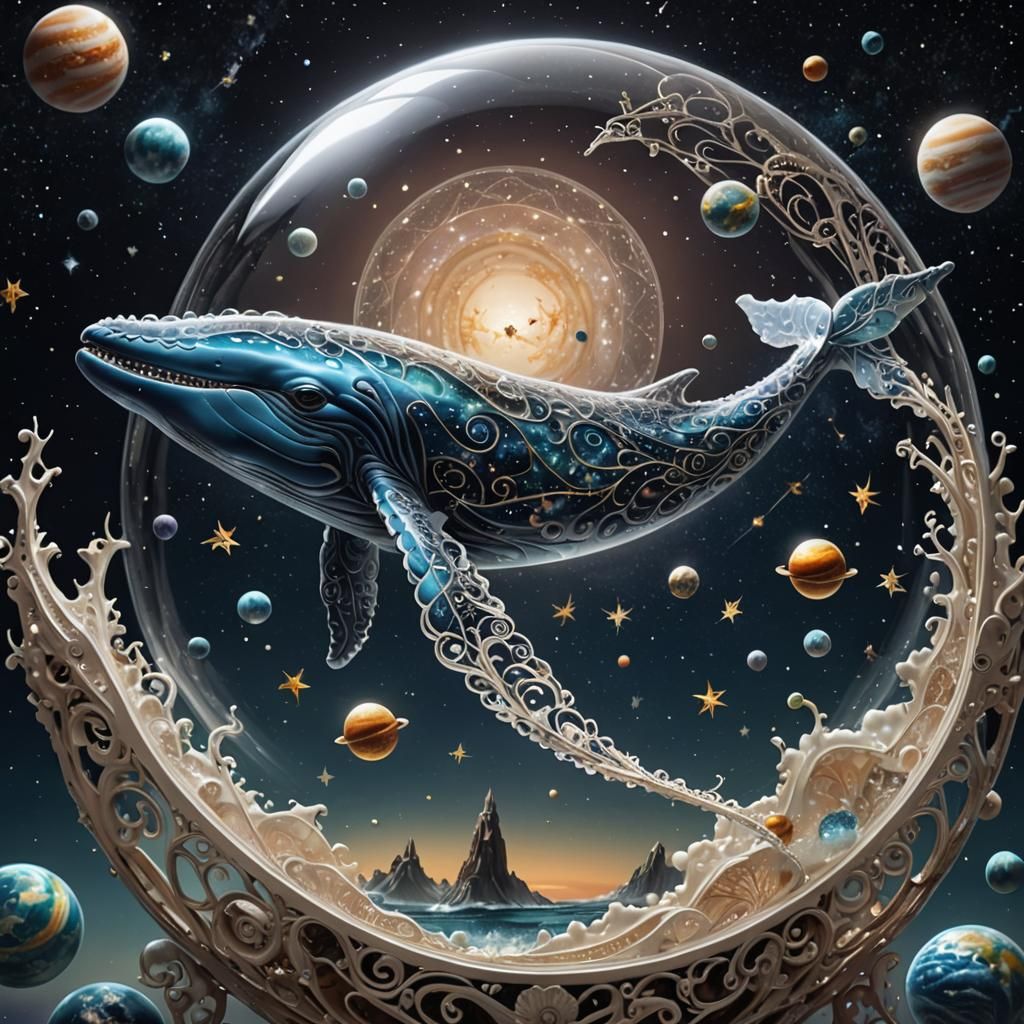 Space Whale!  by @ArtFlow
