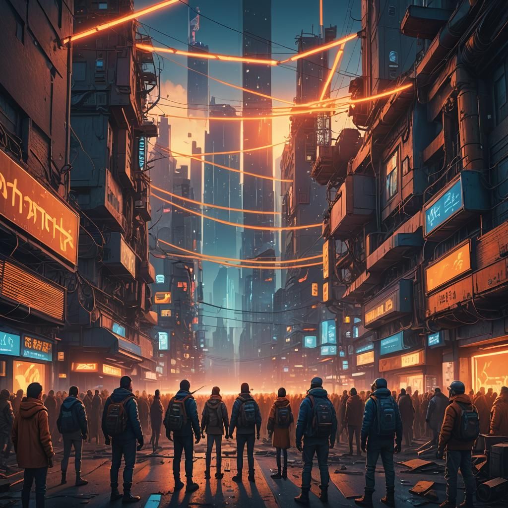 Heroic Group in Fantasy Art Style