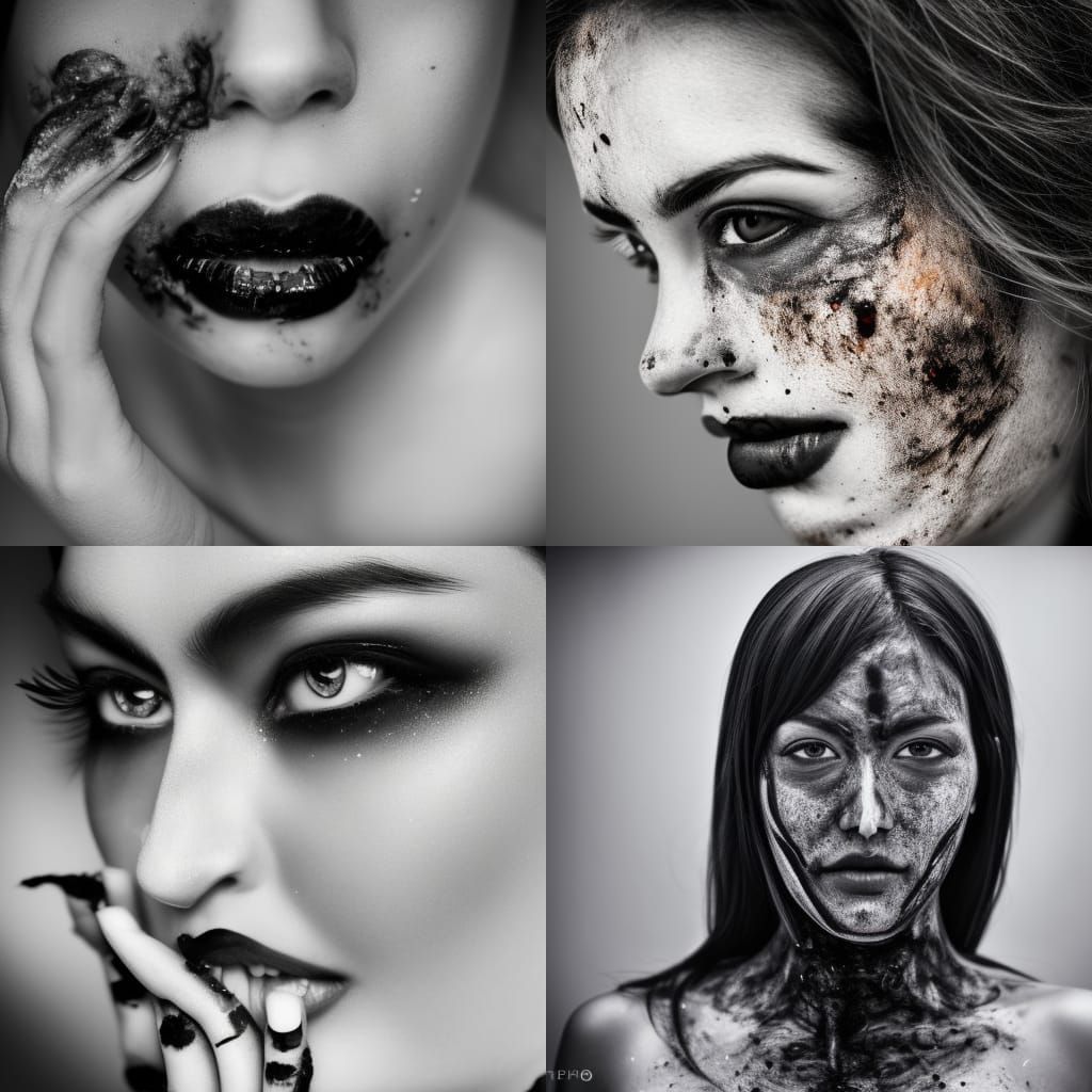 Hyper detailed, realistic, 8k, a beautiful woman with black ...