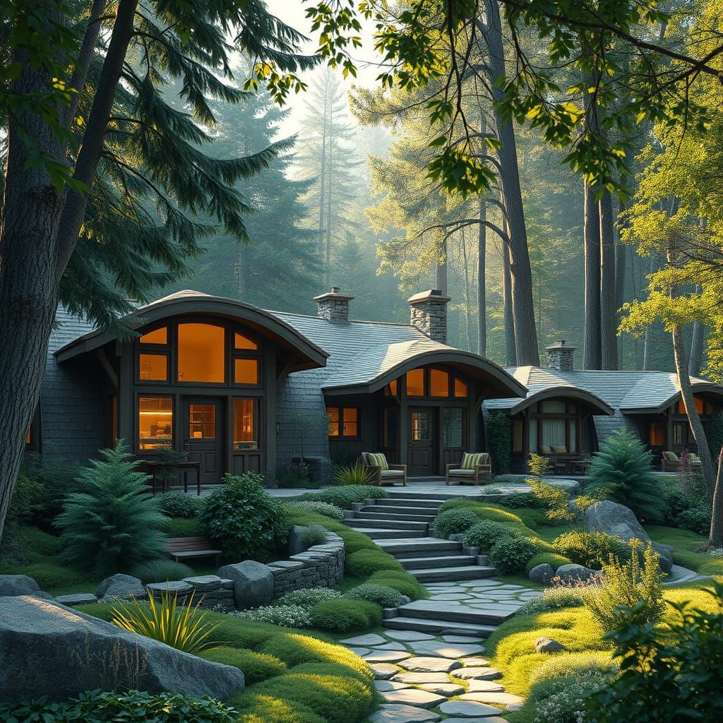 Ethereal Eco Village in Organic Architecture Style