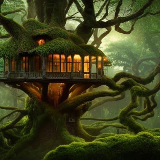 Treehouse in the woods