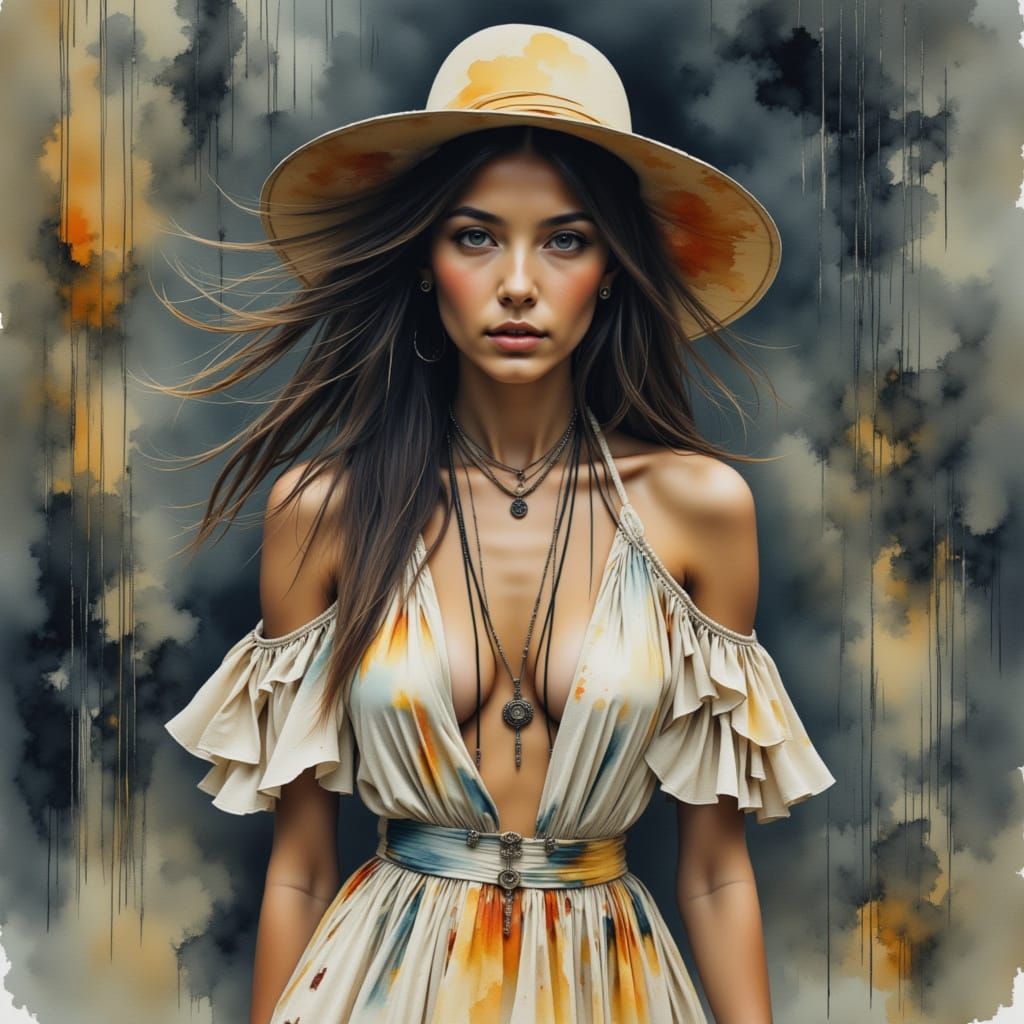 <lora:Atmos flux:1.0>  misty charcoal fluid alcohol inks