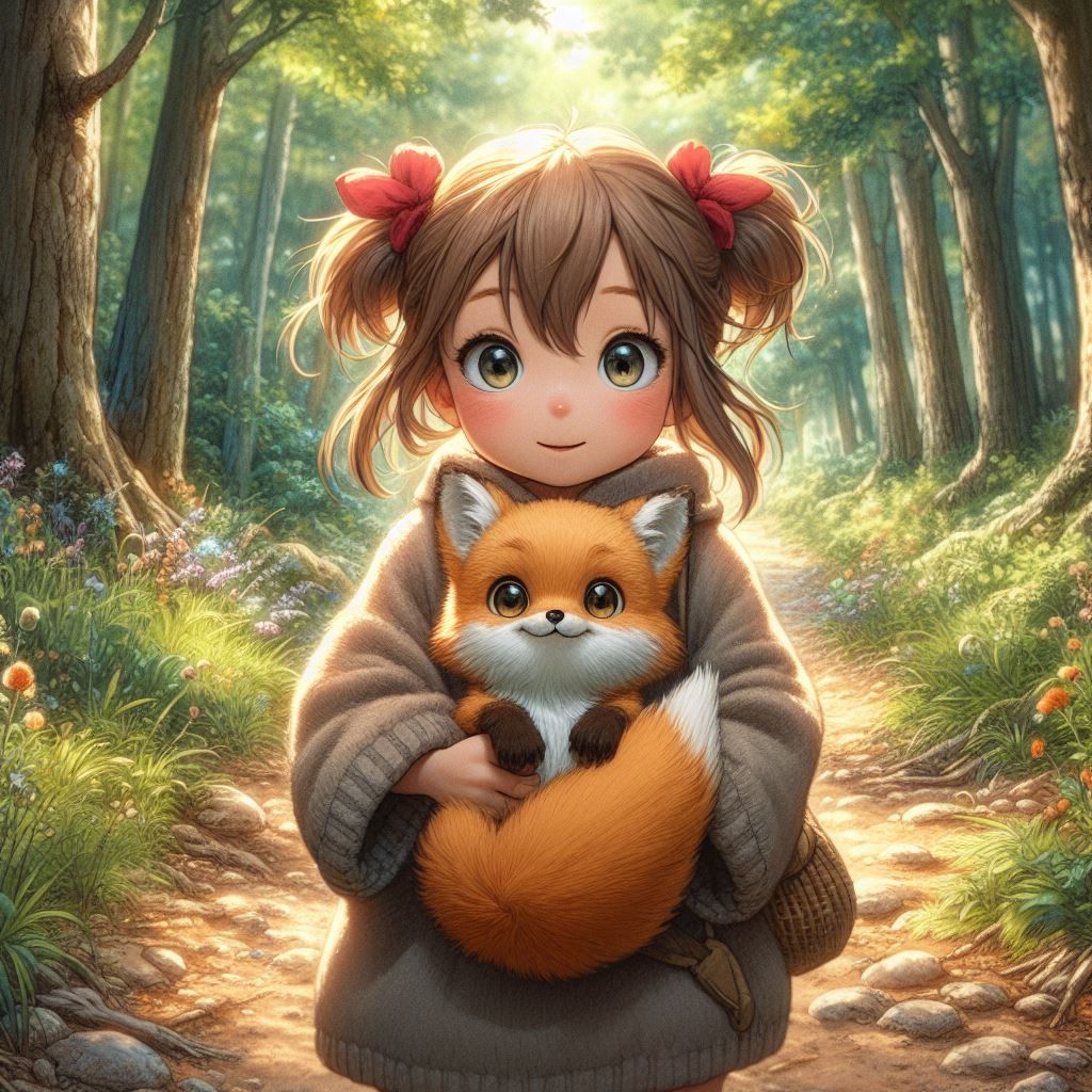 Little girl and her Fox