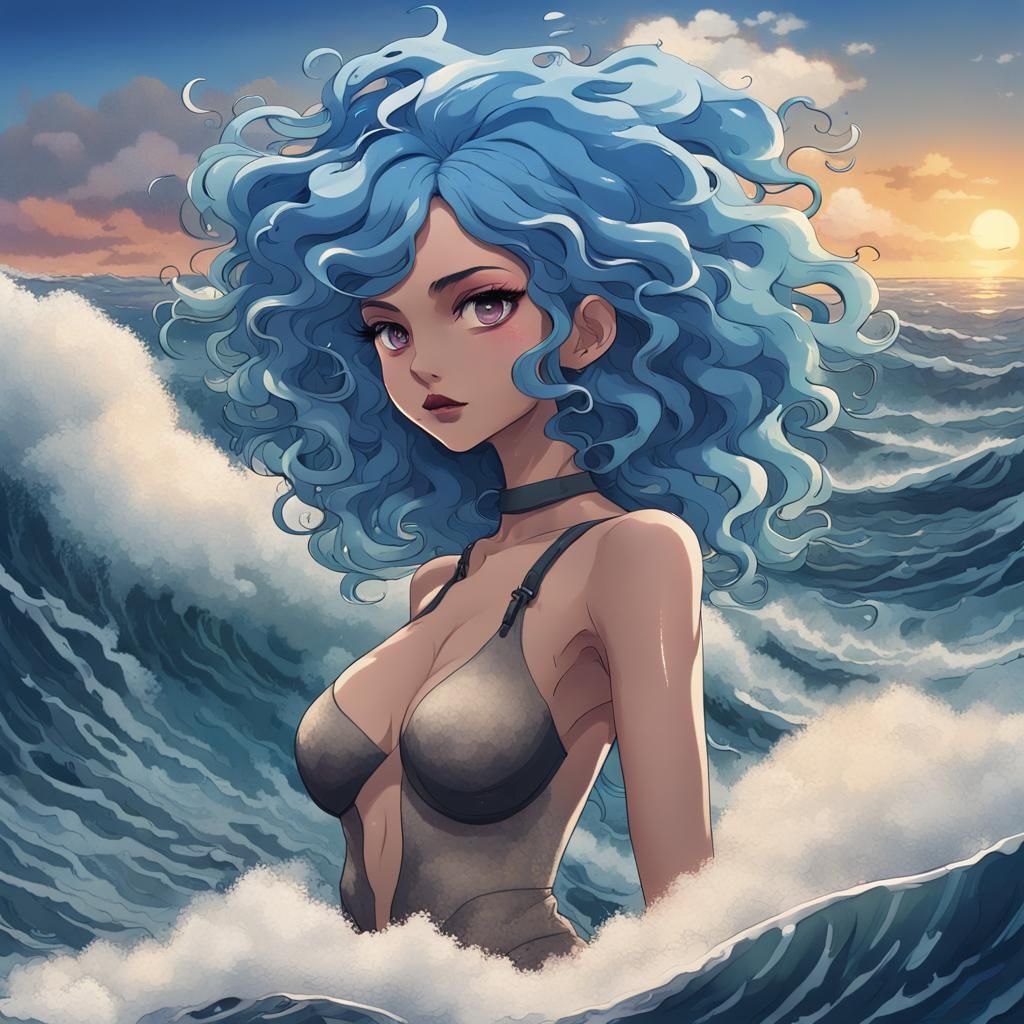 Girl in the ocean
