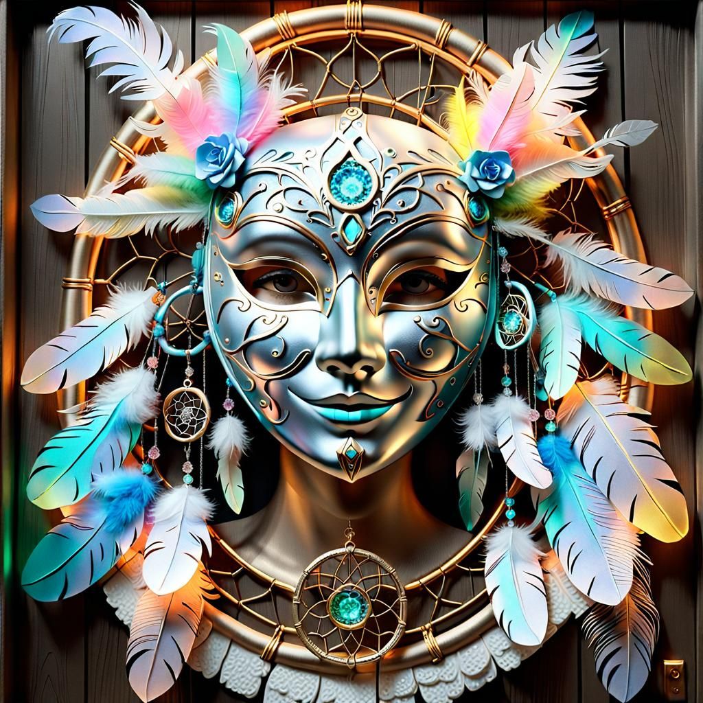 Magical Mask On The Wall - AI Generated Artwork - NightCafe Creator