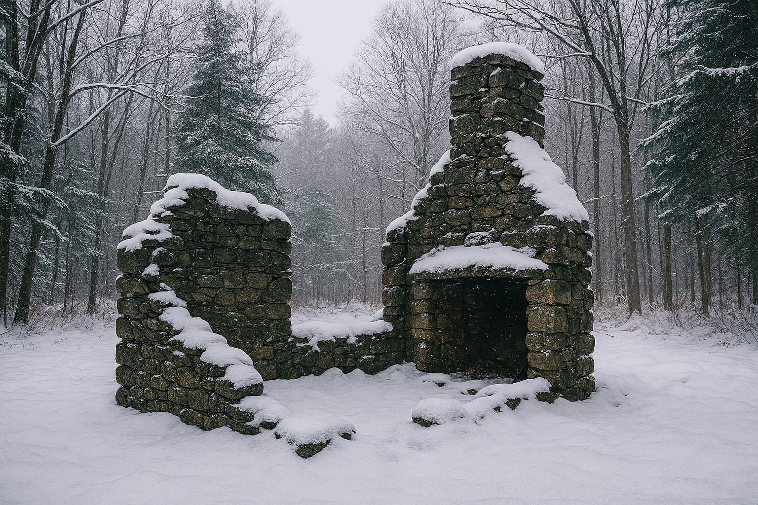 Winter Forest Ruin