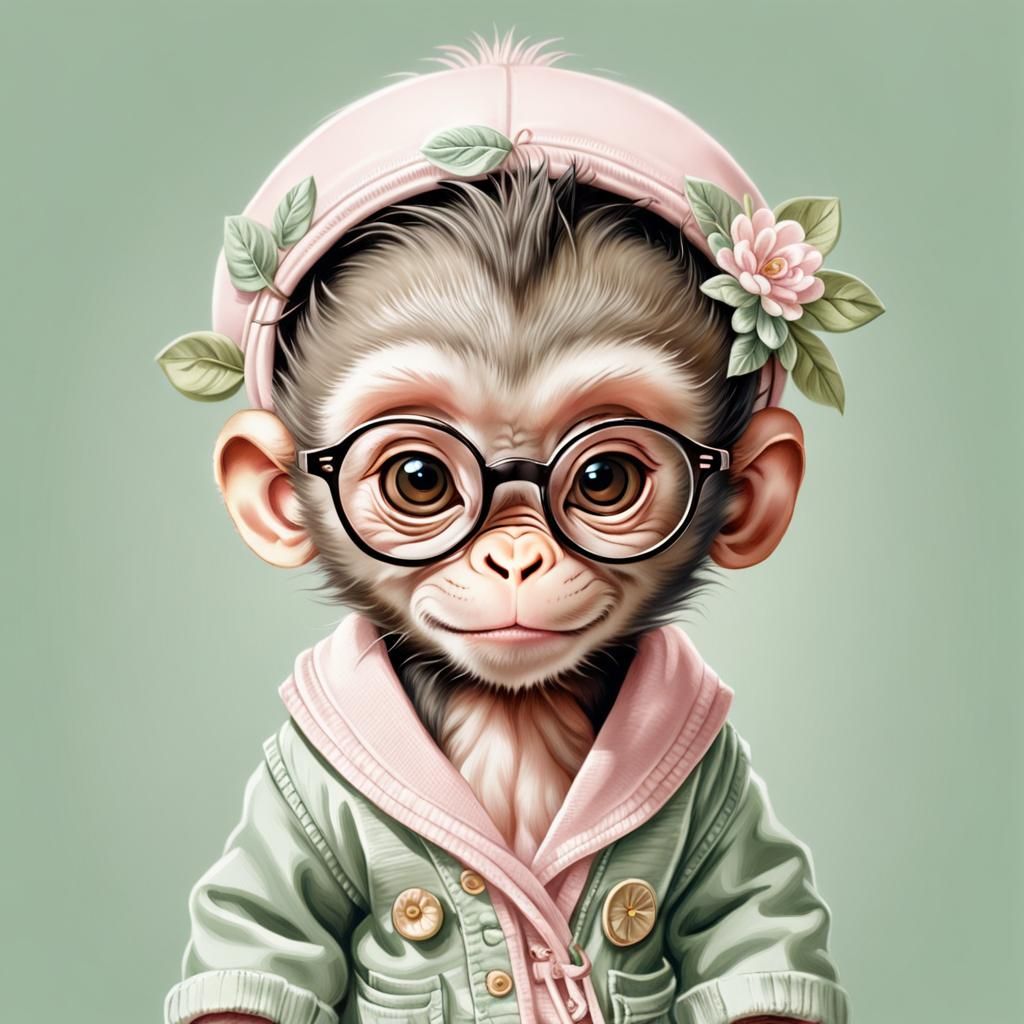 Chic Baby Animal col. - AI Generated Artwork - NightCafe Creator