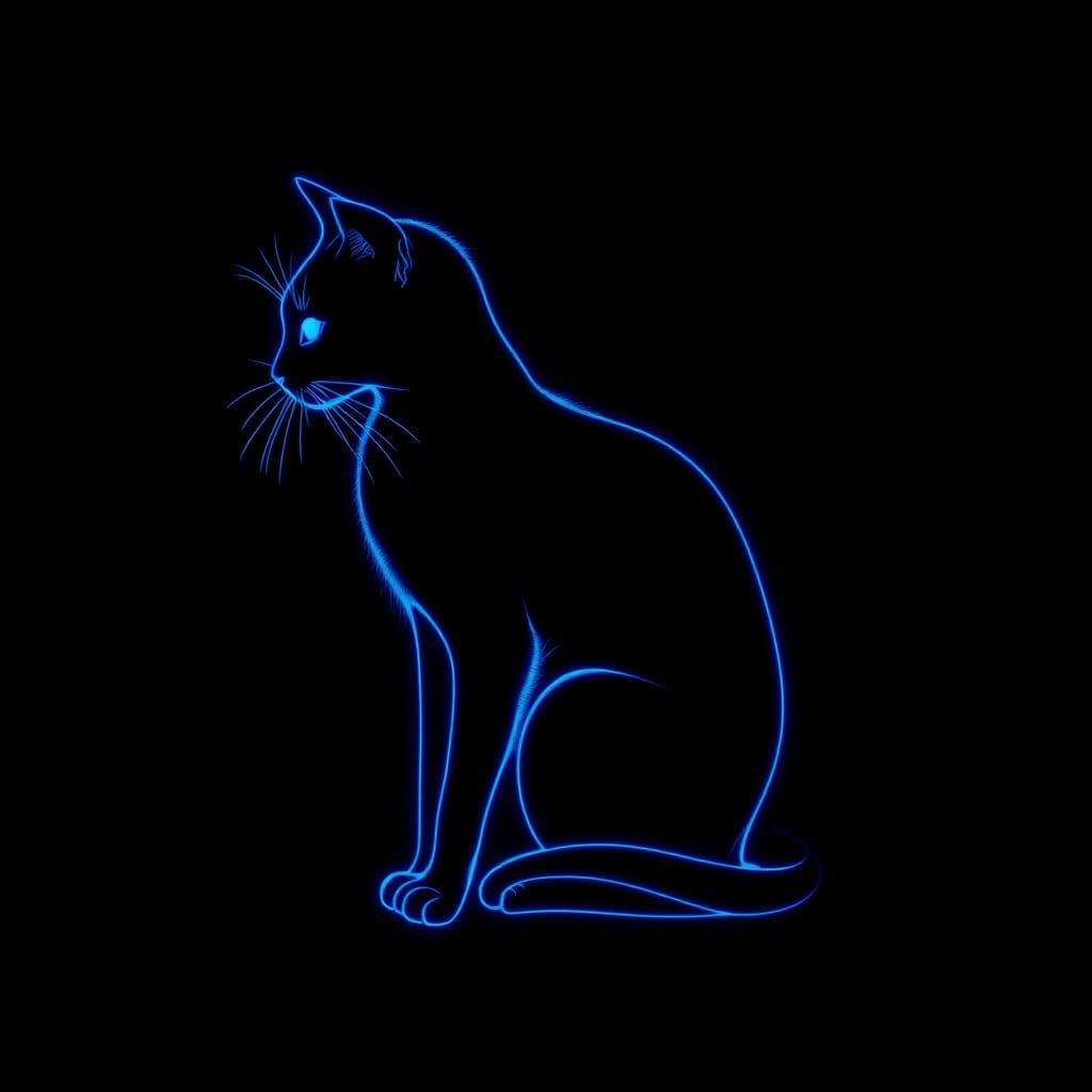 Neon Feline  by @ArtisanDon