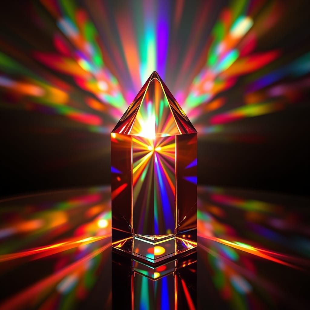 light through a crystal prism  by @miztres