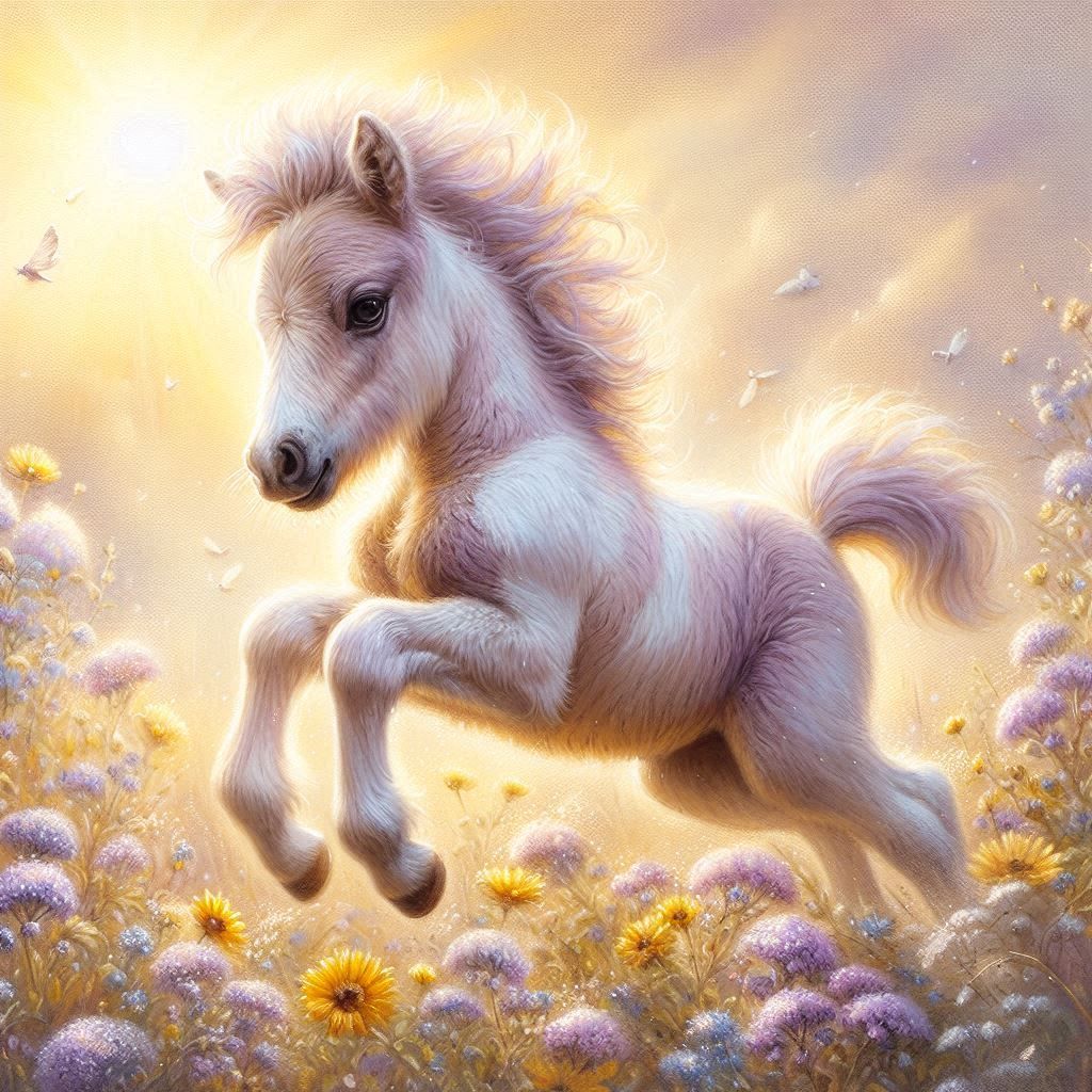 soft yellow and lilac foal