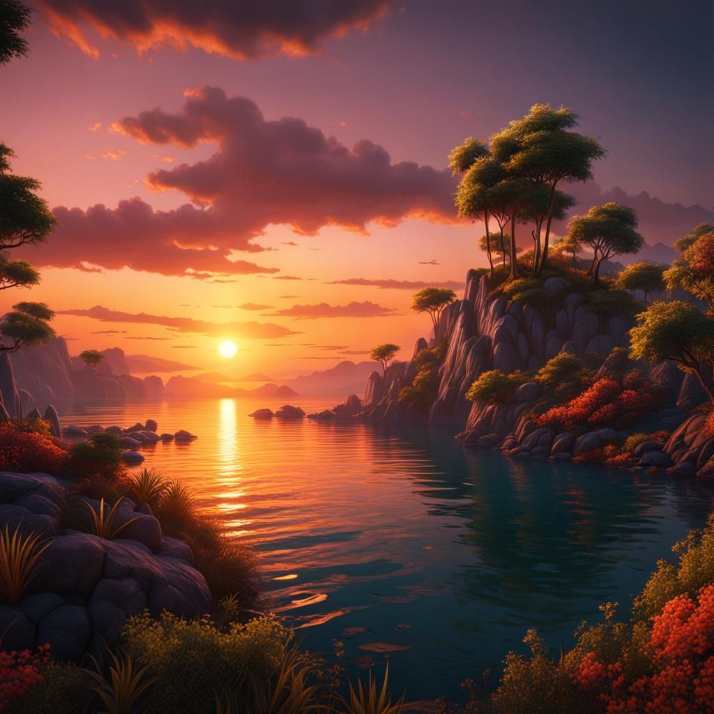 Sunset over the bay  by @Dorian