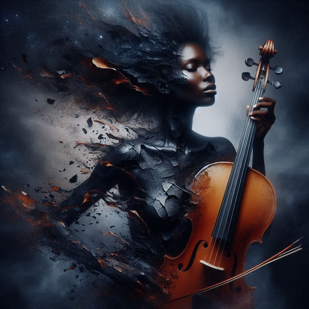 The cello woman