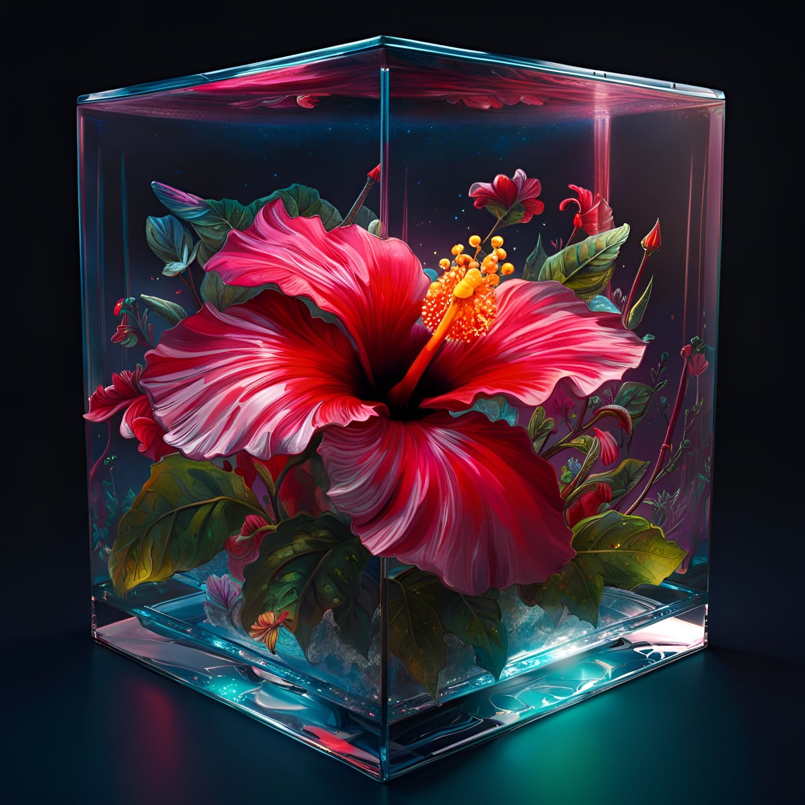 More Pretty Glass Crystal Flowers! - Open Prompt - AI Generated Artwork -  NightCafe Creator