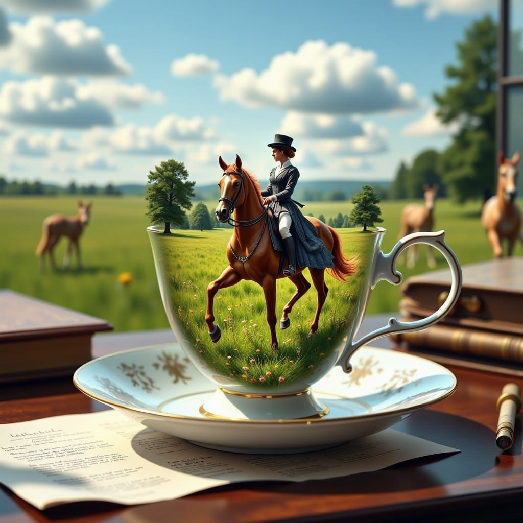 Teacup Series - A lady rider III