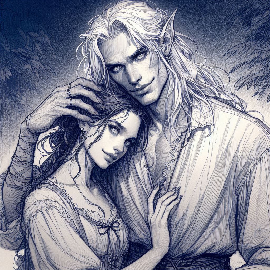 D3 Couple's Cartoonish Portrait