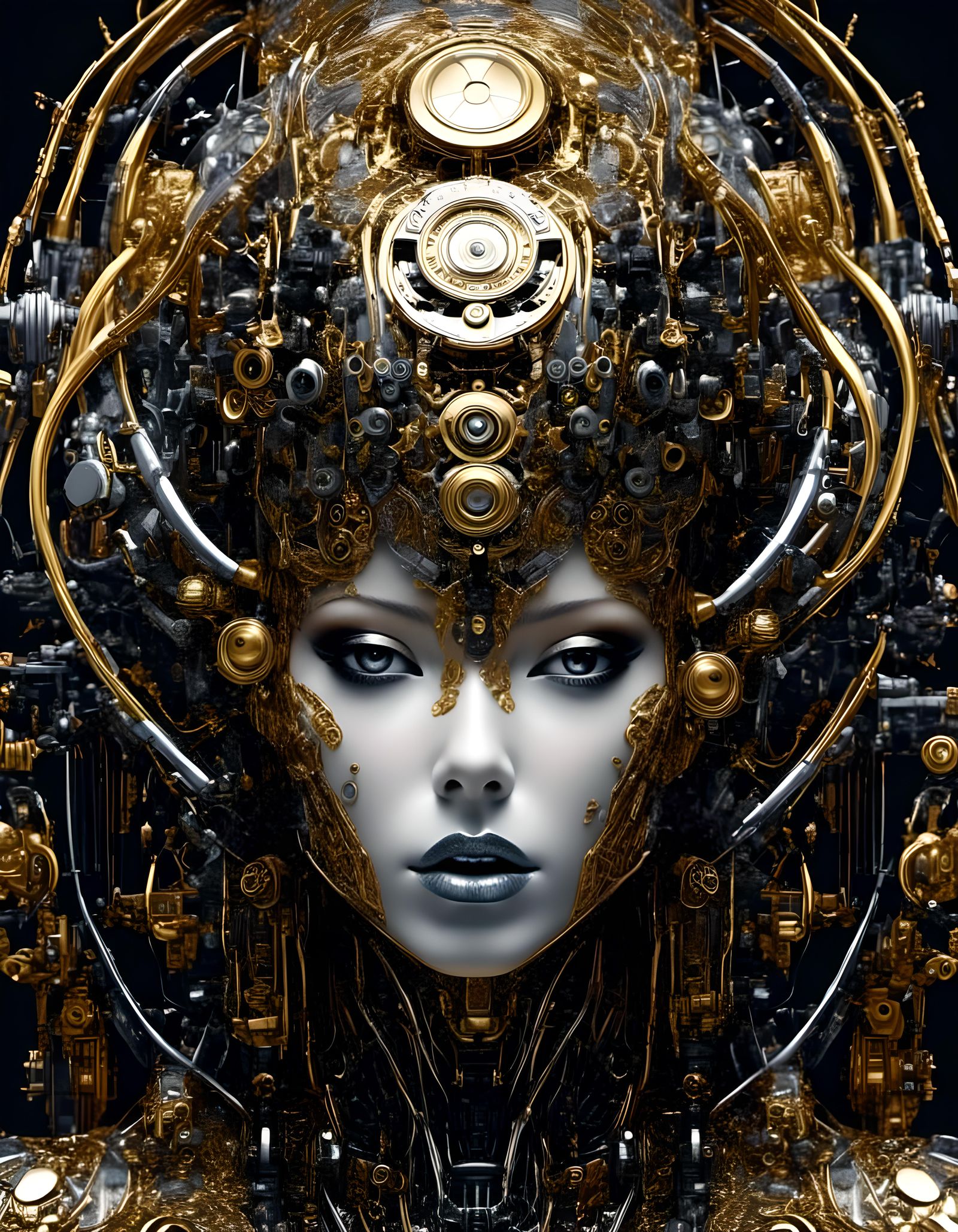 Lora:Graphic Meld & Bionic Nebula ~ Android Girl  by @Noob Painter 