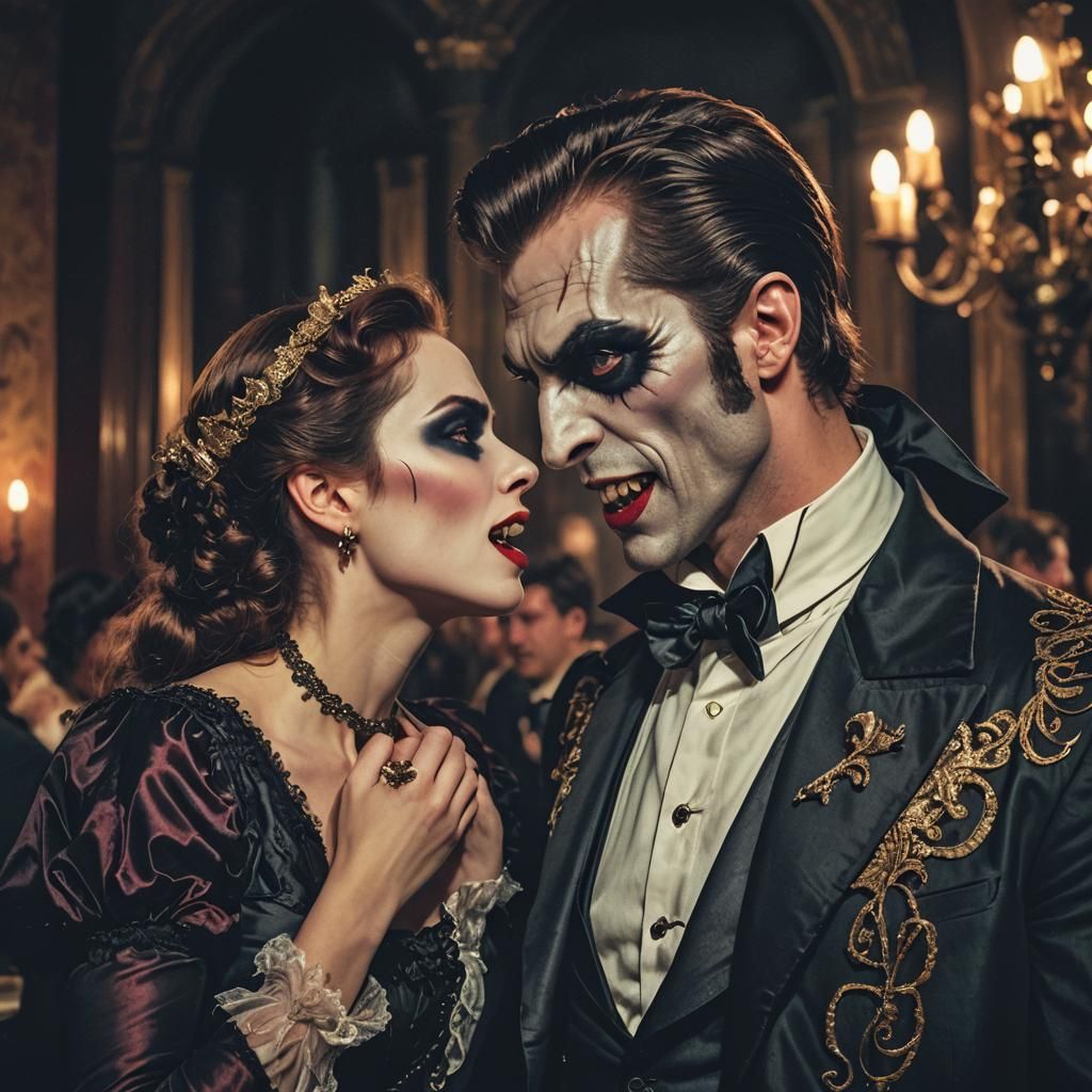 Victorian beautiful vampire goth