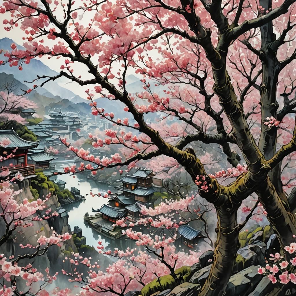 cherry blossoms in Japan  by @Runaway Psychologist