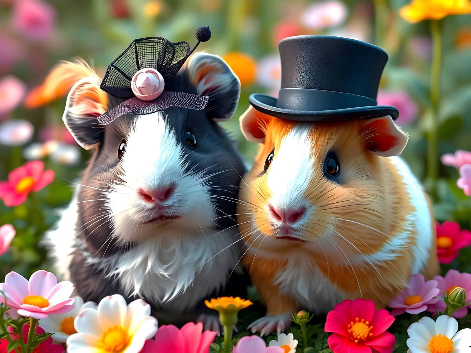Guinea pigs in formal attire  by @Gary Murakami