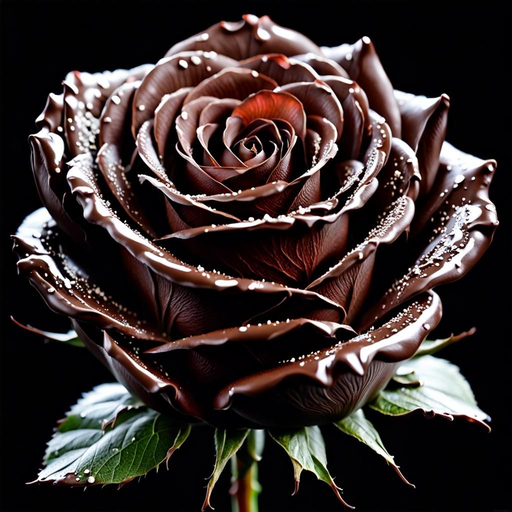 chocolate covered rose  by @3E