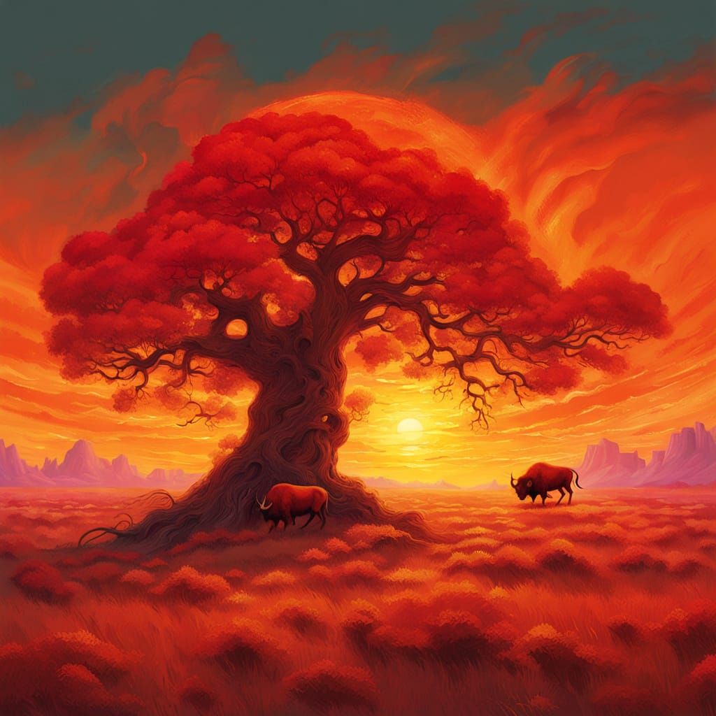 Legend of the buffalo  by @Andrachiel