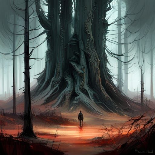 Spooky tree  by @Hellequin