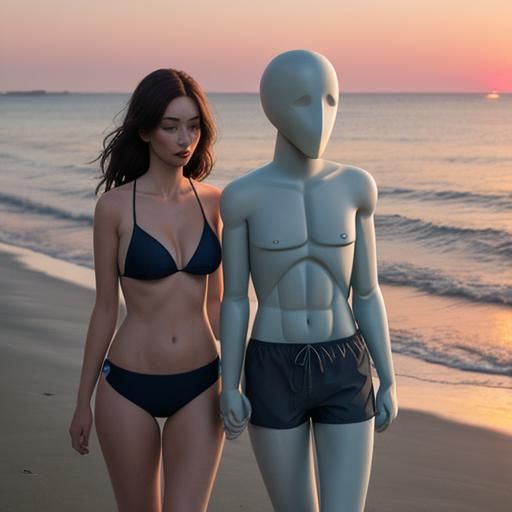 a lady and a dummy