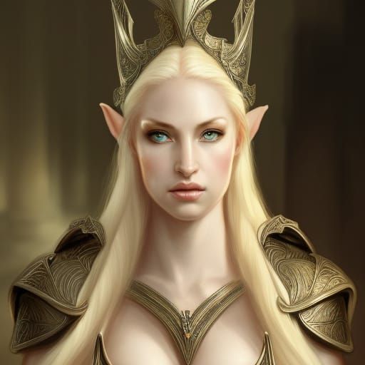 Elven Warrior Princess - AI Generated Artwork - NightCafe Creator