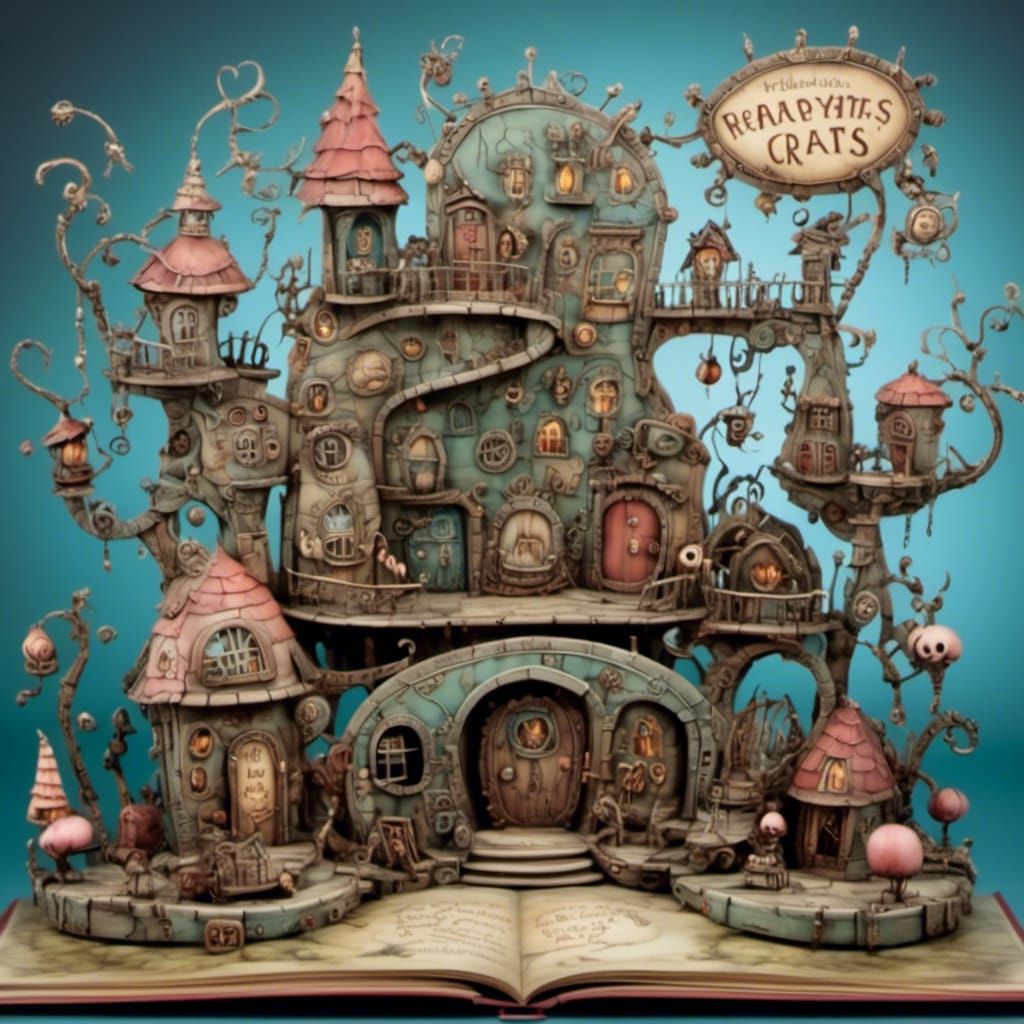  <lora:Pop-Up-Story:1.0>Arts and crafts in fairyland